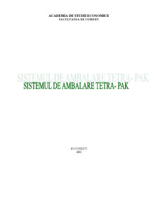 Sistemul de Ambalare Tetra - Pak - Pagina 1
