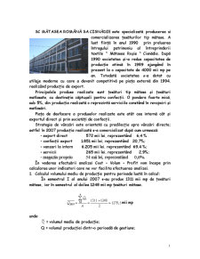 Analiza - cost, volum, profit - SC Mătasea Română SA - Pagina 2