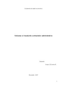 Noțiunea și trăsăturile contractelor administrative - Pagina 1