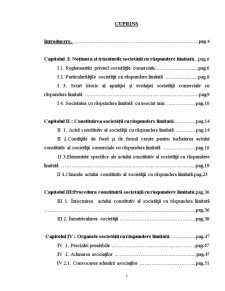 Regimul juridic al societăților cu răspundere limitată în România - Pagina 2