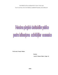 Folosirea pârghiei cheltuielilor publice pentru influențarea activităților economice - Pagina 1