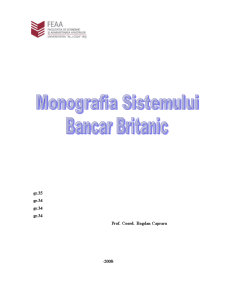 Monografie Sistemului Bancar Britanic - Pagina 1