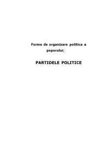 Forme de organizare politică a poporului - partidele politice - Pagina 1