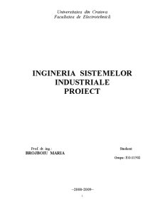 Ingineria Sistemelor Industriale - Pagina 1