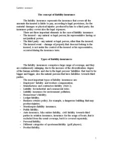 Liability Insurance - Pagina 1
