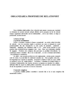 Organizarea Profesiei de Relationist - Pagina 1