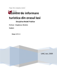 Centre de informare turistică din Iași - Pagina 1