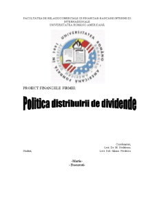 Politica distribuirii de dividende - Pagina 1