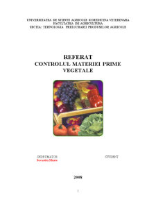 Controlul calității legumelor solano-fructoase - Pagina 1