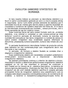Evoluția gândirii statistice în România - Pagina 1