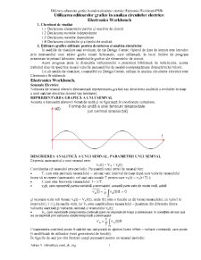 Utilizarea Editoarelor Grafice în Analiza Circuitelor Electrice - Electronics Workbench - Pagina 1