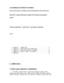 Audit Intern - Audit Extern - Guvernanta Corporatista - Pagina 1