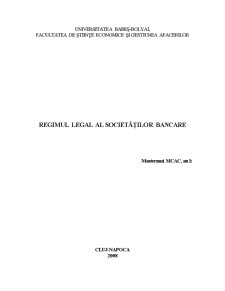 Regimul Legal al Societăților Bancare - Pagina 2