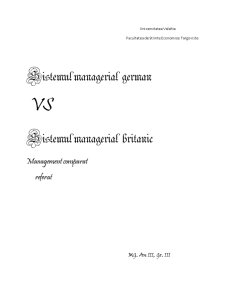 Sistemul Managerial Britanic - Management Comparat - Pagina 1