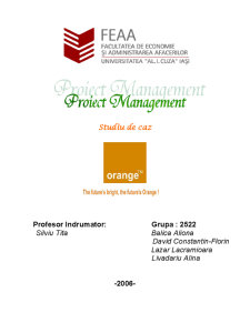 Proiect Management - Orange România - Pagina 1