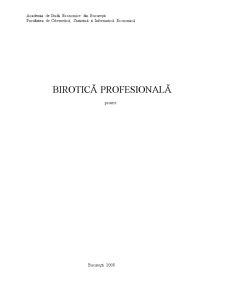 Birotică Profesională - Pagina 1