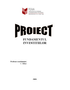 Fundamentul investițiilor - SC Maricom SA - Pagina 1