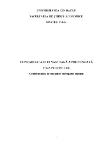 Contabilitatea decontării cu bugetul statului - Pagina 1