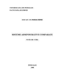 Sisteme Administrative Comparate - Pagina 1