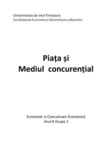 Piața și Mediul Concurențial - Pagina 1