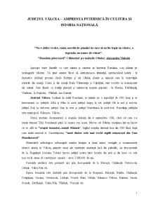 Județul Vălcea - Amprenta Puternică în Cultura și Istoria Națională - Pagina 1
