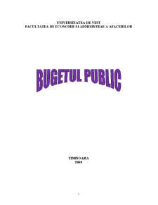Bugetul Public - Pagina 1