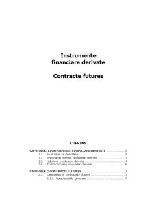 Instrumente Financiare Derivate - Contractele Futures - Pagina 1