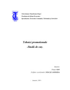 Tehnici promoționale - studii de caz - Pagina 1