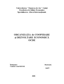 Organizația de Cooperare și Dezvoltare Economică OCDE - Pagina 1