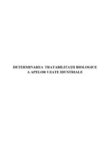 Determinarea Tratabilitatii Biologice a Apelor Uzate Idustrial - Pagina 2