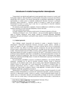Introducere în studiul transporturilor internaționale - Pagina 1