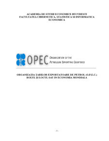 OPEC - rolul și locul său în economia mondială - Pagina 1