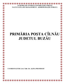 Proiect practică Primărie Poșta Câlnău, Buzău - Pagina 1