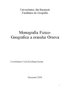 Monografia fizico-geografică a orașului Orșova - Pagina 1