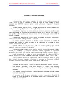 Guvernanta Corporativa in Romania - Pagina 1