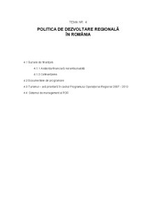 Dezvoltarea regională în România - Pagina 1
