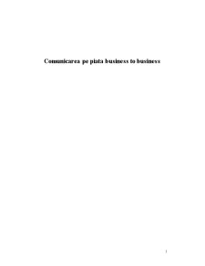 Comunicarea pe piața business to business - Pagina 1
