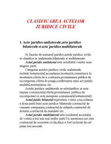 Actul Juridic Civil - Clasificarea Actelor Juridice Civile - Pagina 3