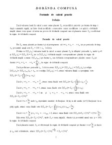 Matematică financiară - dobânda compusă - Pagina 1
