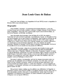 Jean Louise Gueze de Balzac - Pagina 1