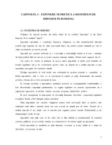 Expunere teoretică a sistemului de impozite din România - Pagina 1