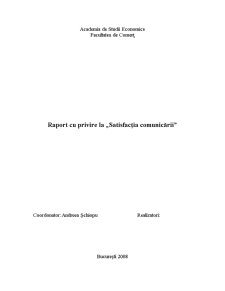 Raport cu Privire la Satisfacția comunicării - Pagina 1