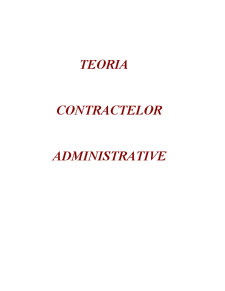 Teoria Contractelor Administrative - Pagina 1