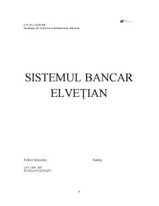 Sistemul Bancar Elvețian - Pagina 1