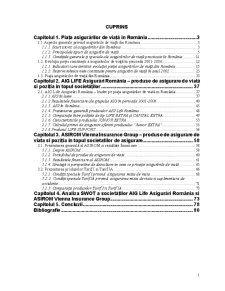Studiu Comparativ pe Piața Asigurărilor intre Produsele AIG Life și Asirom Vienna Insurance Group - Pagina 1