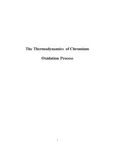 The Thermodynamics of Chromium - Oxidation Process - Pagina 1