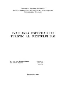Evaluarea potențialului turistic al județului Iași - Pagina 1
