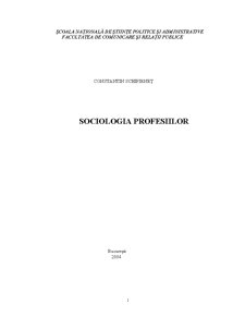Sociologia Profesiilor - Pagina 1