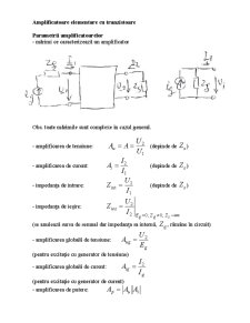 Amplificatoare Elementare cu Tranzistoare - Pagina 1
