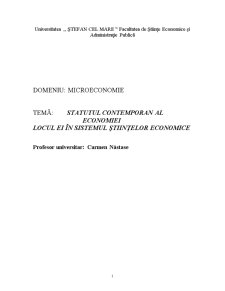 Statutul contemporan al economiei - Pagina 1